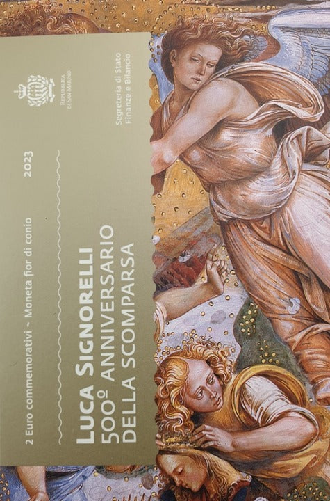 Saint-Marin - 2 euros 2023, 500 ans après la mort de Luca Signorelli, (Carte-pièce)