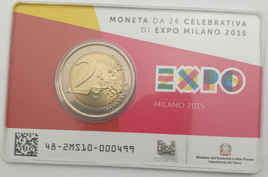 Milan - 2 Euro 2015, Expo Milano, (Carte à pièces)