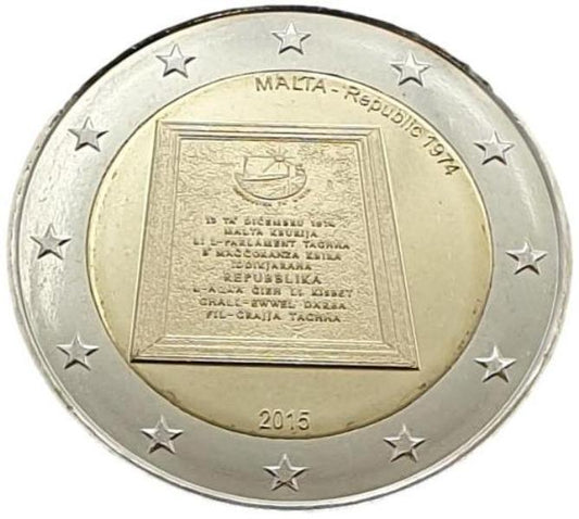 Malte - 2 euros 2015 A, non circulée
