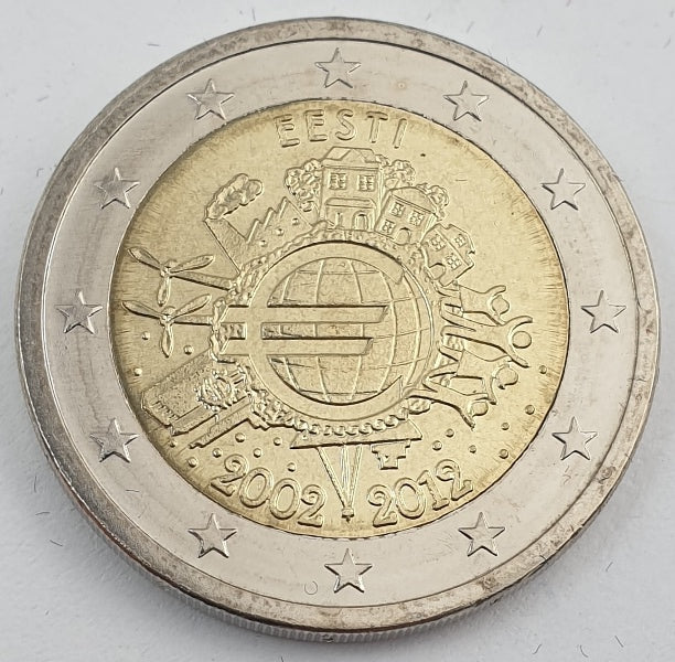 Estonie - 2 euros (Dix ans de l'euro 2002-2012), non circulé