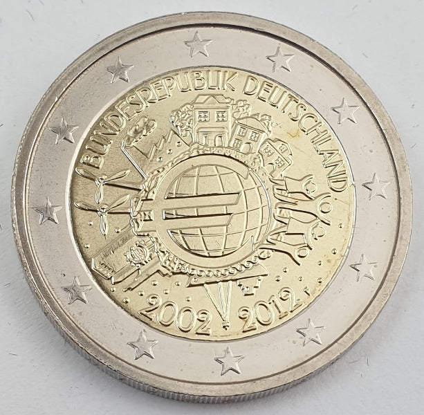 Allemagne - 2 euros F (Dix ans de l'euro 2002-2012), non circulé