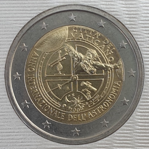 Vatican - 2 euros 2009, Année internationale de l'astronomie (carte-monnaie)