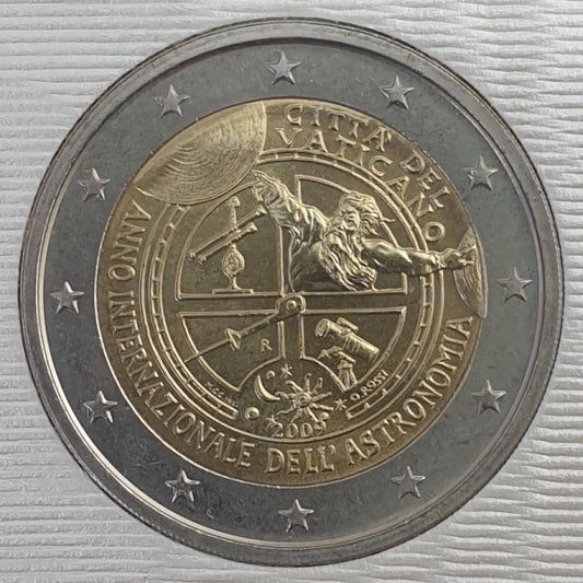 Vatican - 2 euros 2009, Année internationale de l'astronomie (carte-monnaie)