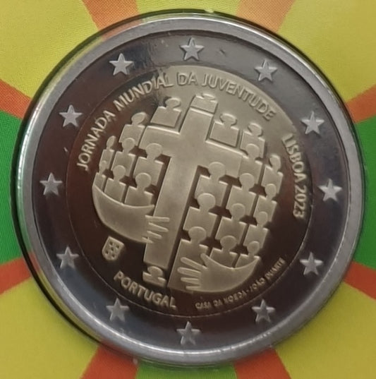 Portugal - 2 Euro 2023, Journées Mondiales de la Jeunesse Lisbonne, PREUVE