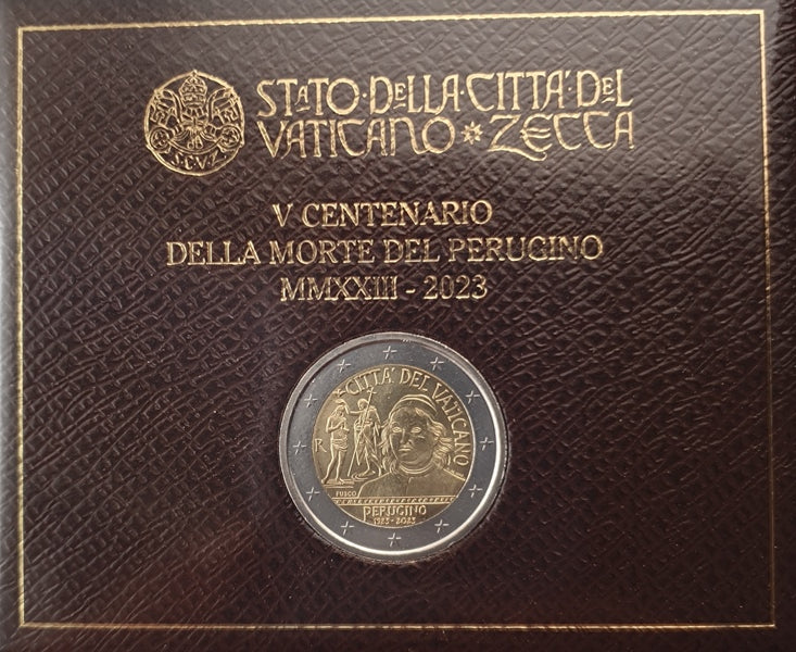 Vatican - 2 Euro 2023, Pietro Pérugin, (Carte Coin)