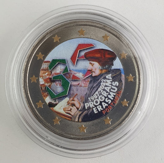 Portugal - 2 euros 2022 (35 ans du programme Erasmus), couleur, non circulée