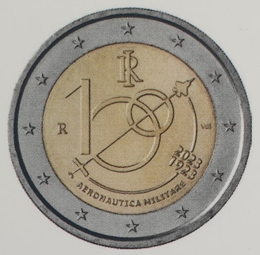 Italie - 2 Euro 2023, Armée de l'Air, (Carte à pièces)