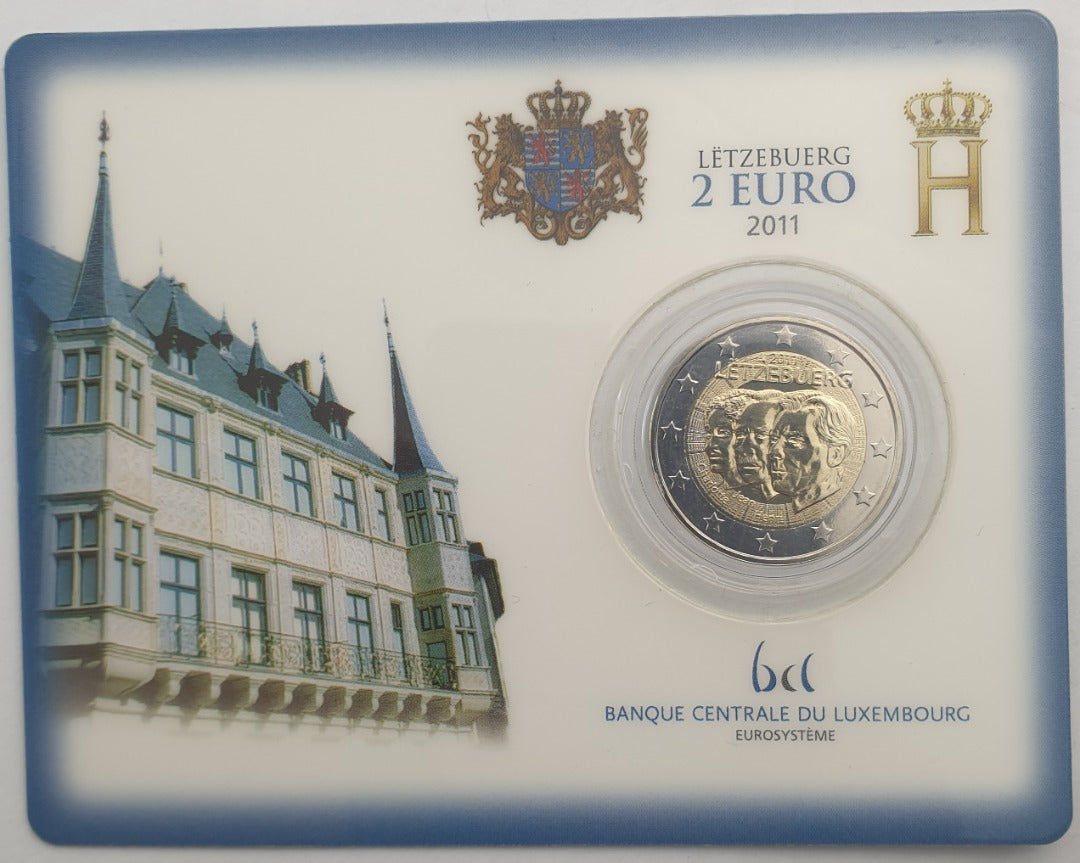 Luxembourg - 2 Euro 2011, Henri Ier Jean de Luxemburg, (Coin Card)