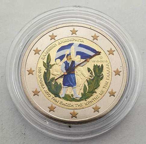 Grèce - 2 euros 2013 (Union de Crète), couleur, non circulée