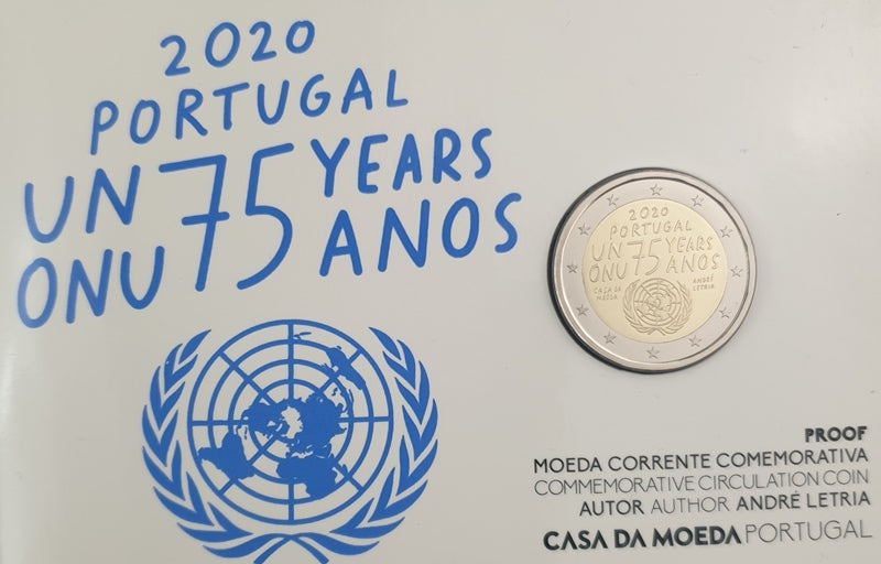 Portugal - 2 Euro 2020, 75 ans depuis la fondation de l'ONU, PREUVE