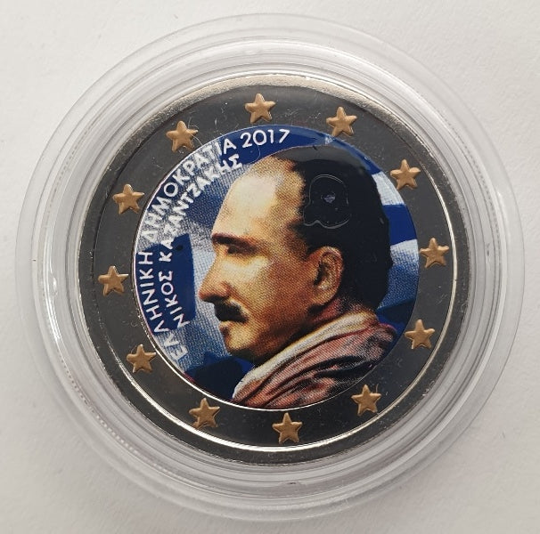 Grèce - 2 euros 2017, (Nikos Kazantzakis), couleur, non circulée