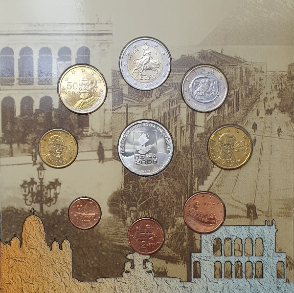 Série Euro - Patras 2006 + Pièce en argent