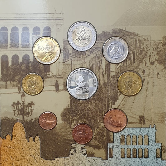 Série Euro - Patras 2006 + Pièce en argent