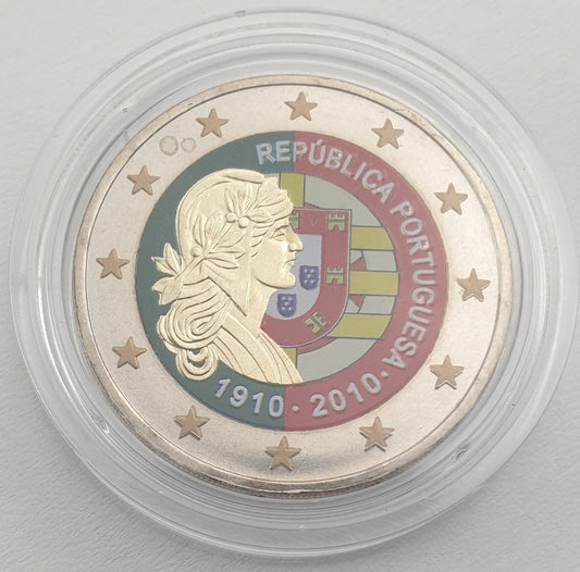 Portugal - 2 Euro 2010, République portugaise, Couleur