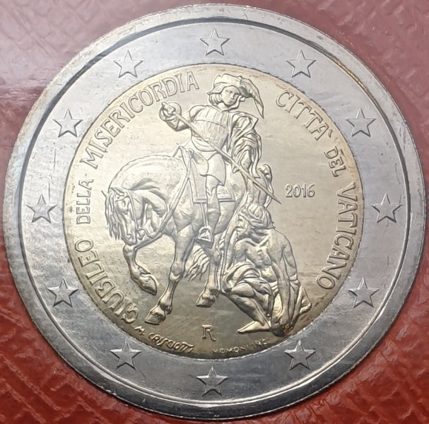 Vatican - 2 euros 2016, Jubilé de la Miséricorde, (Carte-pièce)