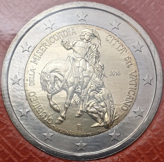 Vatican - 2 euros 2016, Jubilé de la Miséricorde, (Carte-pièce)